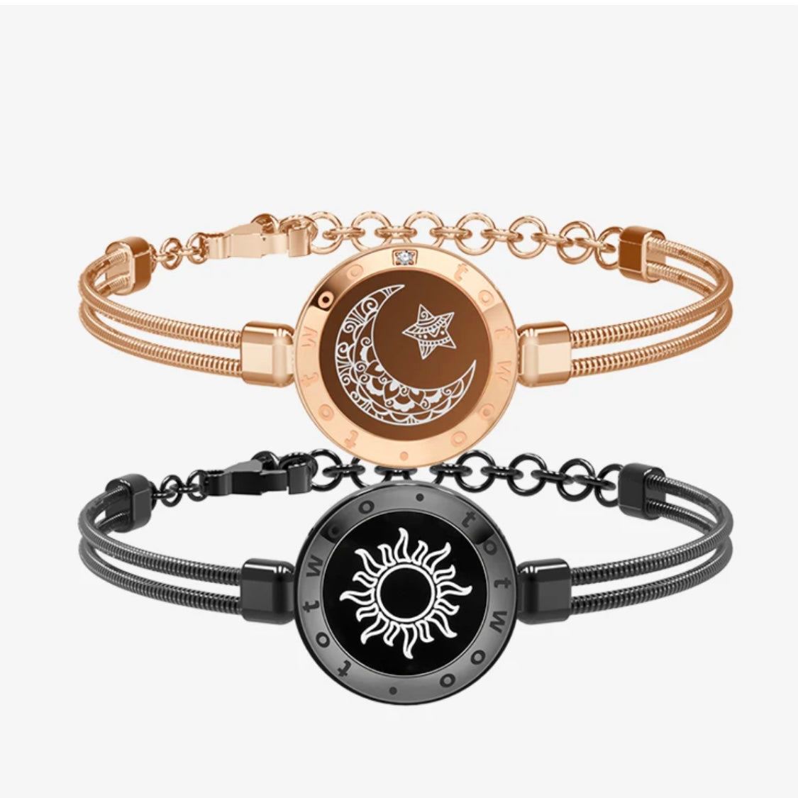 TouchBond Love Bracelet - Snake Black Gold
