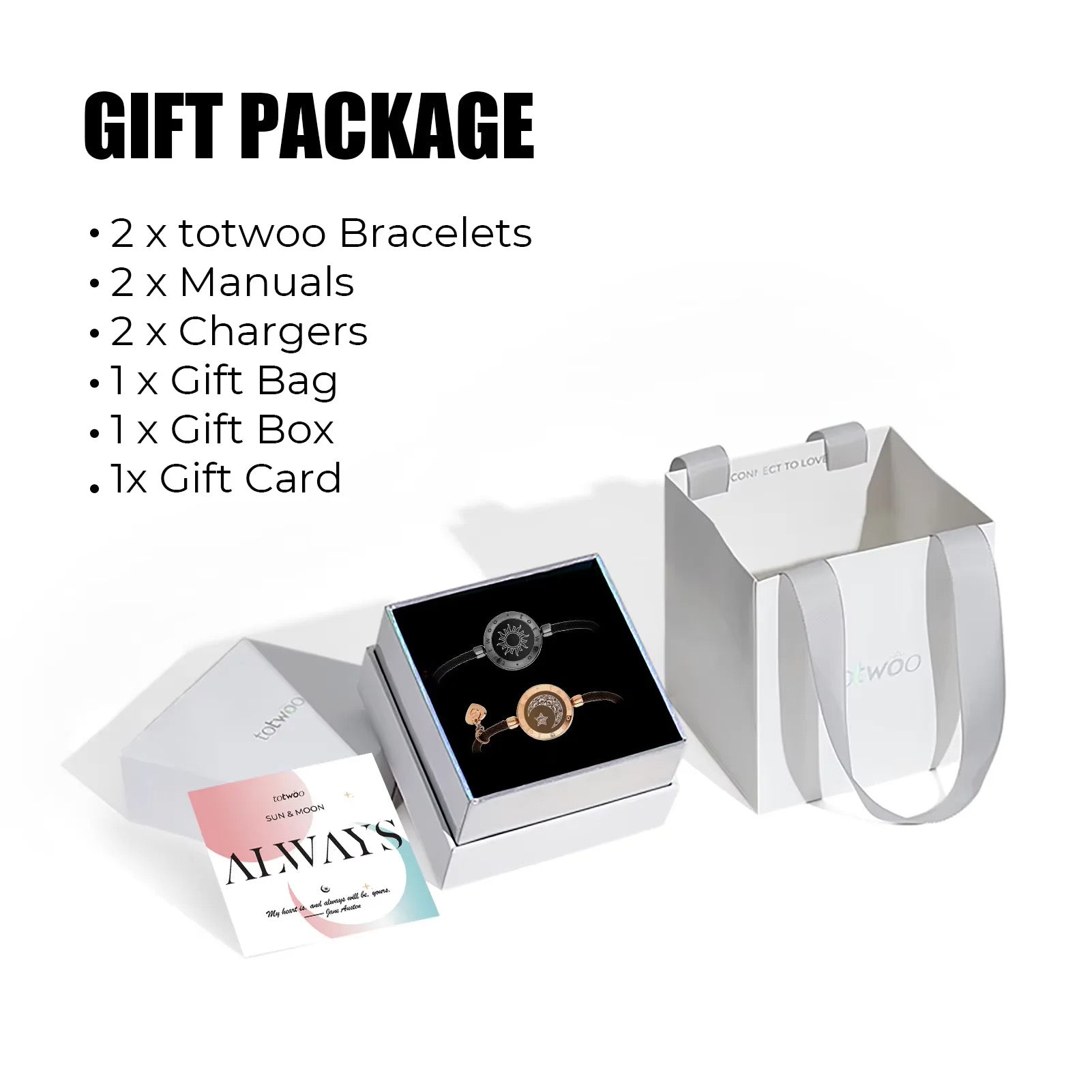 TouchBond Love Bracelet - Sliver + Gold